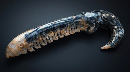 Canvas Print - Futuristic Weapon Concept: A 3D Rendered Design