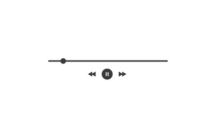 Music player progress bar. Black screen music player 