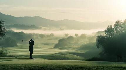 Sticker - Golfer in the Mist