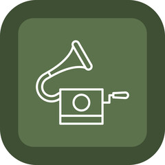 Sticker - Gramophone Icon Design