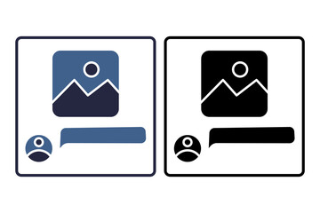 Comment icon. Related to interaction. suitable for web site, app, user interfaces. solid icon style