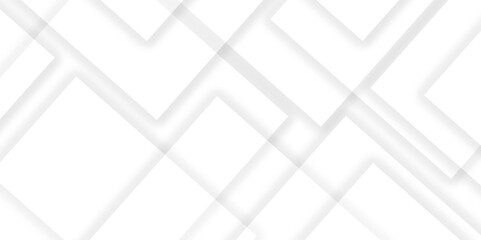 Wall Mural - Abstract white and grey geometric overlapping square pattern background with shadow. paper texture design Abstract white background can use for design, background concept, vector illustration.	
