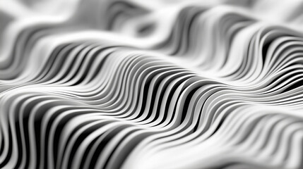 Poster - Abstract minimalist background with wavy lines flowing and bouncing