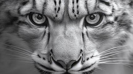 Wall Mural - snow leopard staring into the wilderness, offering a powerful glimpse into the eyes of one of the wo
