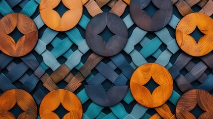 Canvas Print - intricate circular geometric patterns, a mesmerizing display of overlapping designs creating a uniqu