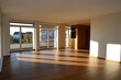 © frankb - Empty living room with sun shining throught the windows
