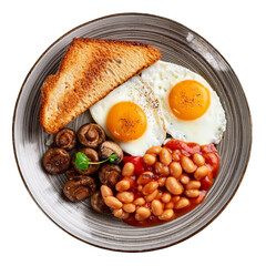 Wall Mural - vegetarian English breakfast transparent PNG, AI generated