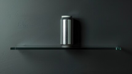 Canvas Print - Silver Can on Glass Shelf