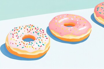 Illustration of decorative donuts for a festive celebration