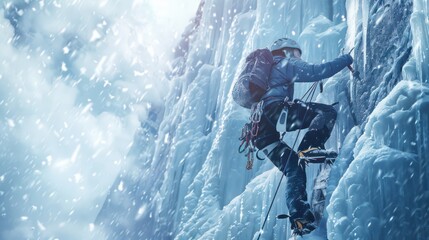 Sticker - Ice Climbing in a Blizzard