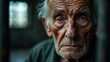 © SerPak - An elderly man is gazing out of a window in a dimly lit room, reflecting on his past memories, surrounded by an air of nostalgia and introspection in a serene yet melancholic setting.