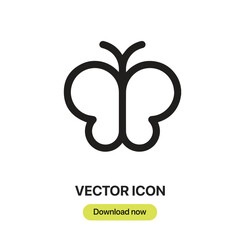 Leinwandbilder - Butterfly icon vector. Linear-style sign for mobile concept and web design. Butterfly symbol illustration. Pixel vector graphics - Vector.	
