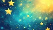 © NFTNexus - Light blue and yellow 2D cartoon template featuring shining astronomical stars Colorful illustration ideal for astrology themed designs