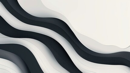 Abstract Black and White Wavy Pattern
