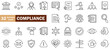 © Icons - Compliance banner web icon vector illustration concept with icon of rules, standards, policies, requirements, regulations, transparency, and law