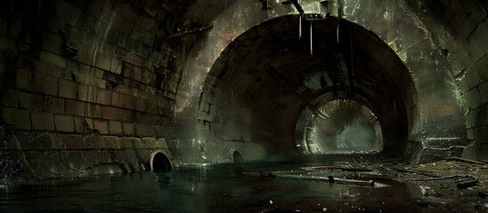 Wall Mural - These tunnels make up a massive network of sewage drains