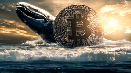 Bitcoin is the backdrop for a new way of managing money online, with transactions happening directly between people and big investors (whales) influencing the market.