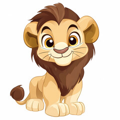 Wall Mural - cartoon lion cub