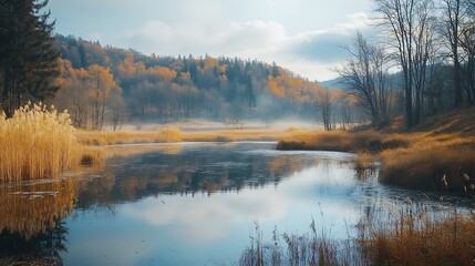 Landscape photos from the nature reserve of Jurilovca commune in Tulce : Generative AI