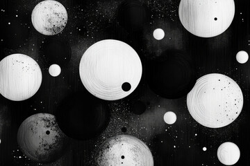 Wall Mural - Dot pattern in black and white