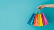 © Nhoeb - Vibrant Shopping Experience: Colorful Bags in Hand