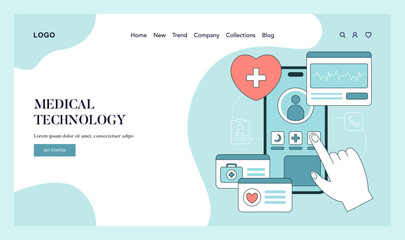 Medical Technology. Flat Vector Illustration