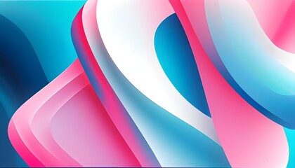 Vibrant Digital Gradient Curves in Pink, Blue, and White for Modern Graphic Design and Web Presentation Backgrounds