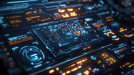 Leinwandbilder - GUI Graphical User Interface concept : Generative AI