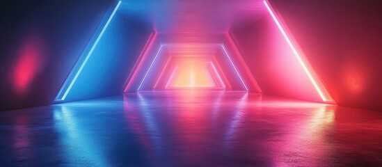 Poster - Neon Lights Tunnel