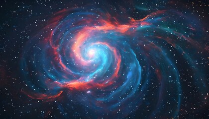 Abstract cosmic nebula swirl design for digital art, web backgrounds, or presentation visuals