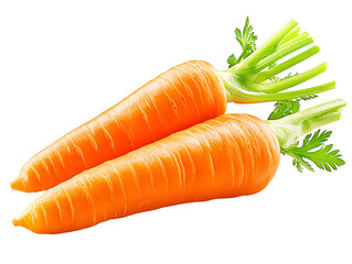 Wall Mural - a pair of carrots with green leaves