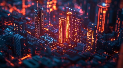 Poster - Smart city and communication network concept 5G IoT Internet of Things Telecommunication : Generative AI