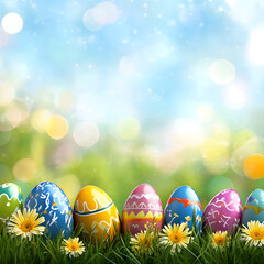  Celebrate Easter with joy and vibrant colors! These beautiful backgrounds,filled with pastel hues, blooming flowers,and decorated eggs,set cheerful tone for the season.There's plenty of space for your