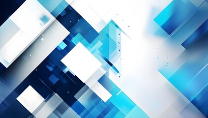 Modern blue and white abstract geometric design for digital posters and presentations