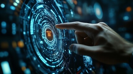 Poster - Ai tech businessman show virtual graphic Global Internet connect Chatgpt Chat with AI Artificial Intelligence using command prompt for generates something Futuristic technology transfo : Generative AI