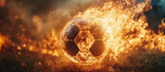 Fiery Soccer Ball