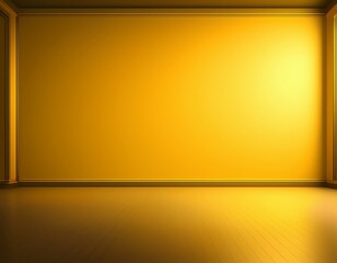 Wall Mural - Yellow gradient wall and empty studio room background