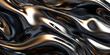 © Саша Силенко - Silver metallic liquid texture. abstract background in the form of liquid shiny metal. glossy chrome texture. 3D rendering