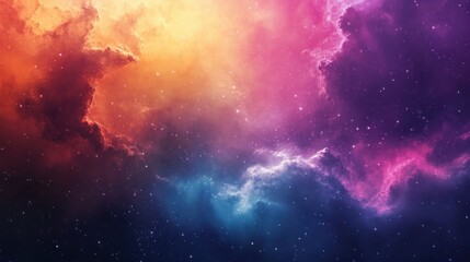 Wall Mural - colorful nebula clouds and cosmic dust expanding in outer space, representing the universe's origin 