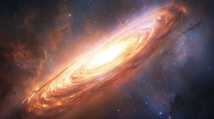 Wall Mural - swirling gases and dust clouds expanding outward in the cosmos, representing the universe's explosiv