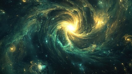 Wall Mural - swirling gases and light expanding across space, representing the aftermath of the big bang