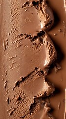 Wall Mural - Chocolate Cream Ice Cream, Abstract Image, Texture, Pattern Background, Wallpaper, Cover and Screen for Smartphone, PC, Laptop, 9:16 and 16:9 Format