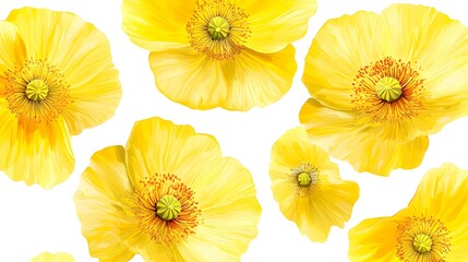 Wall Mural - Yellow Poppy Flowers