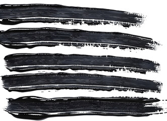Wall Mural - set of black marker paint texture. strokes isolated on white background