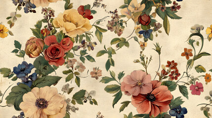 Wall Mural - decorative english garden paper