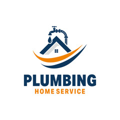 Poster - Plumbing Service Logo Template, Plumbing Home Logo