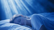 © www.freund-foto.de - Bezaubernde schlafende Frau in Sonnenlicht. Friedliches Träumen, natürliche Schönheit. Morgenstimmung, Wellness-Konzept. Entspanntes Porträt, sanfte Atmosphäre