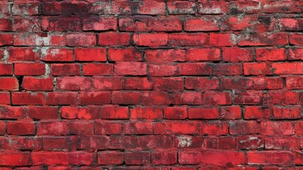 Wall Mural - Red brick wall, textured surface. Generative AI