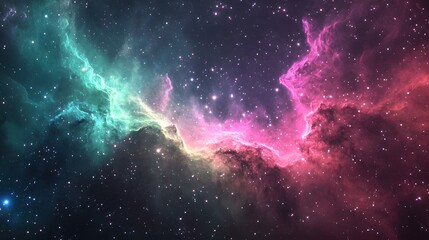 Wall Mural - outer space and fog of different colors
