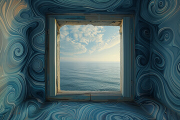 Wall Mural - A window with a view of the ocean